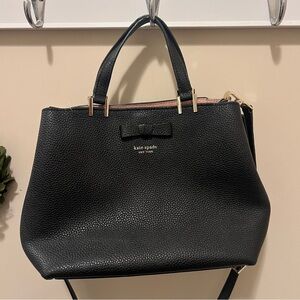 Kate Spade Pebbled Black Cow Leather Handbag